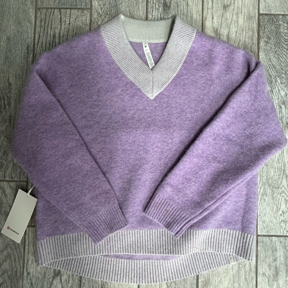Alpaca Wool-Blend V-Neck Sweater